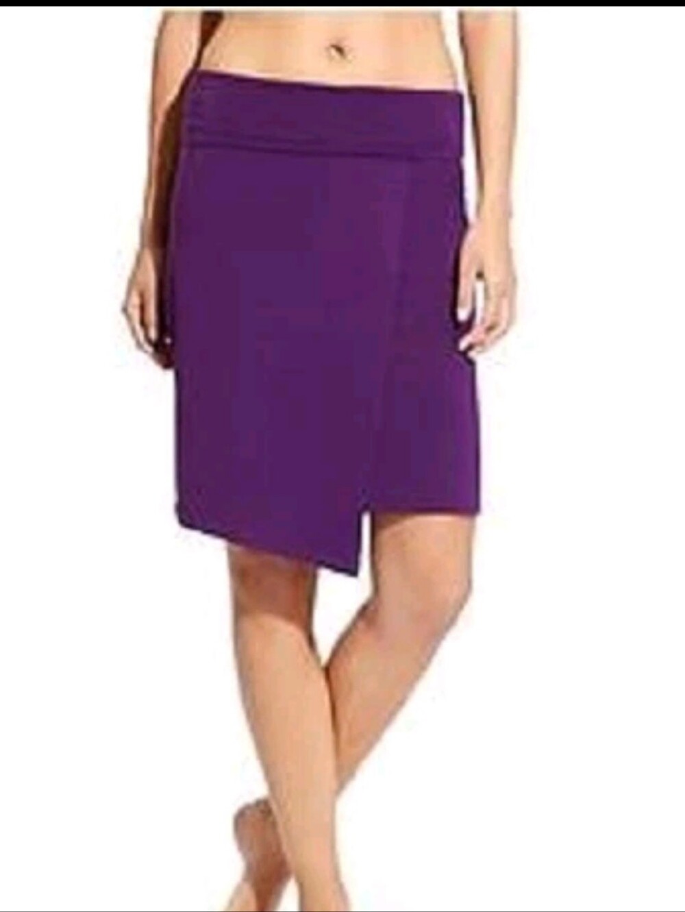 Athleta Seaside Fold Over Waist Skirt Tencel